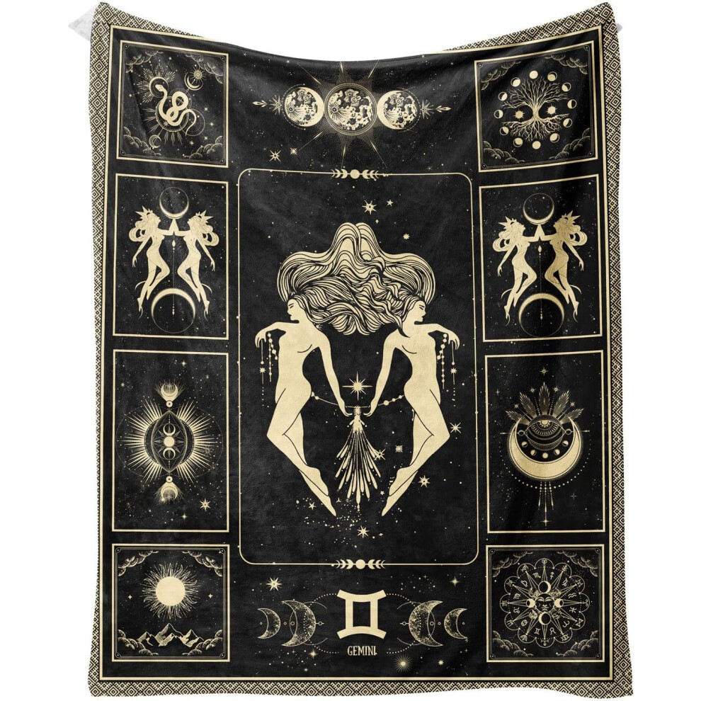 (2, 100x130cm (40x50inch)) New twelve zodiac blanket Leo Gemini flannel blanket soft and lightweight-image-OPC-PGNHMCS-NEW