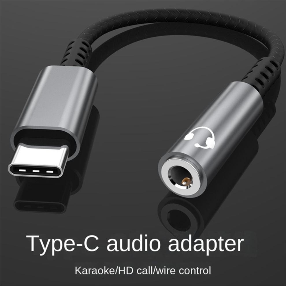 Jojomino Usb Type C To 3.5Mm Earphone Jack Digital Audio Adapter Converter Usb C To 3.5 Mm Headphone Aux Cable Black