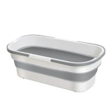 Portable Silicone Bucket for Household Large Mop Bucket Rectangular Thickened Plastic Folding Car Wash Bucket