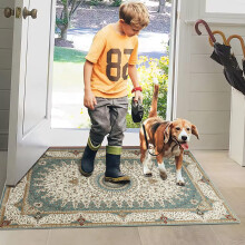 (60 x 110 cm (2 ft x 3 ft 7 in)- Large Door Mat/Bathroom Bath Mat, Willow Green) Area Rugs Living Room Traditional Rug Soft Carpet