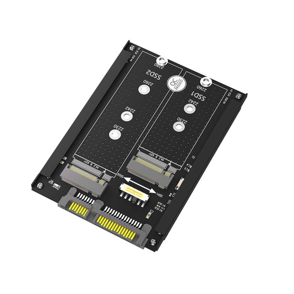Dual M.2 B Key/B&M Key Ssd To 2.5Inch Sata Iii Adapter With Frame Bracket - Retain Msata Ssd As 7Mm 2.5Inch Sata Drive Jojomino