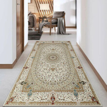 (80 x 150 cm (2 ft 6 in x 5 ft)- Large Floor Mat/Kitchen Runner Rug, Willow Beige) Area Rugs Living Room Traditional Rug Soft Carpet