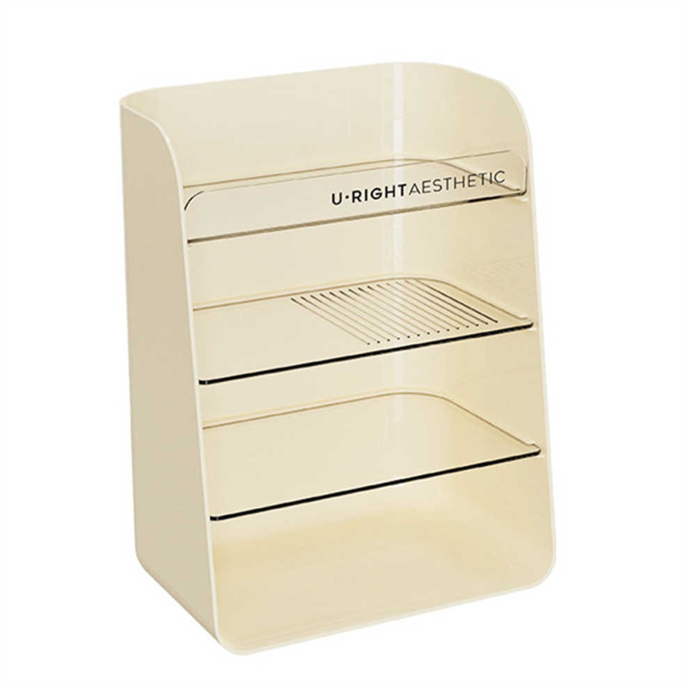 Organiseur de maquillage multicouche, grande capacité, cloison amovible, stable, pour comptoir, étagère pour cosmétiques, pour chambre