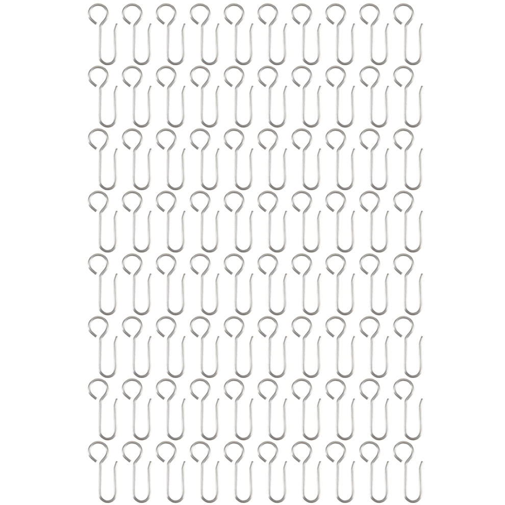 Lot de 80 crochets métalliques en forme de S pour rideaux de douche et de plafond