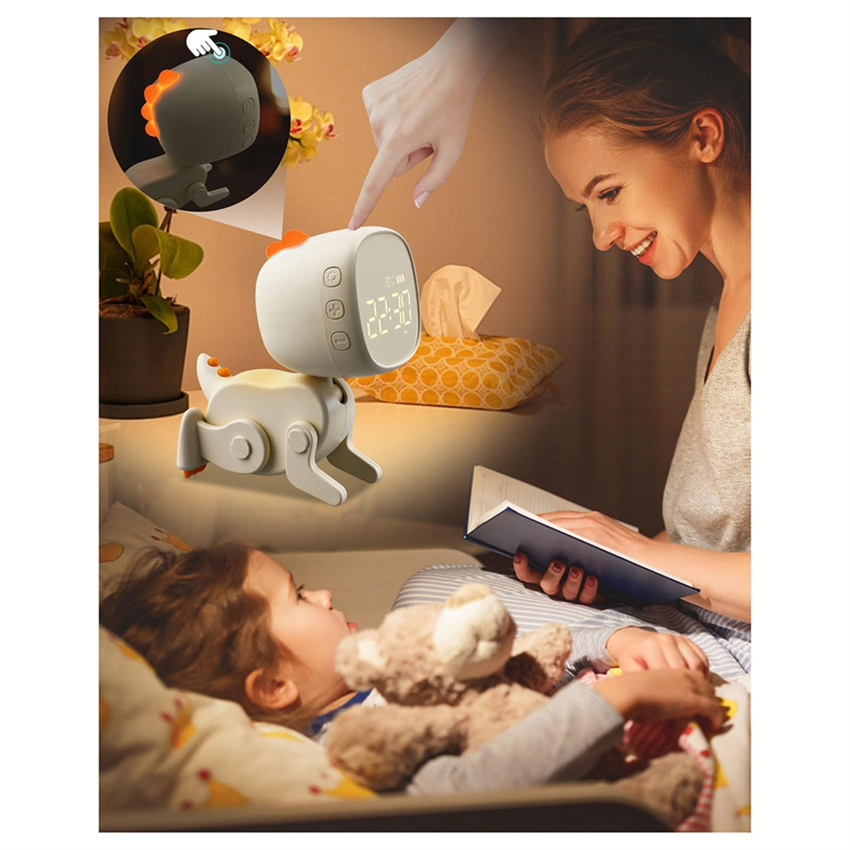 Réveil Numérique Pour Enfants Avec Veilleuse, Réveil Numérique En Forme De Chat Mignon, Calendrier Numérique 12/24 Heures Et Réveil Rechargeable Pour Chambre De Garçons Et Filles