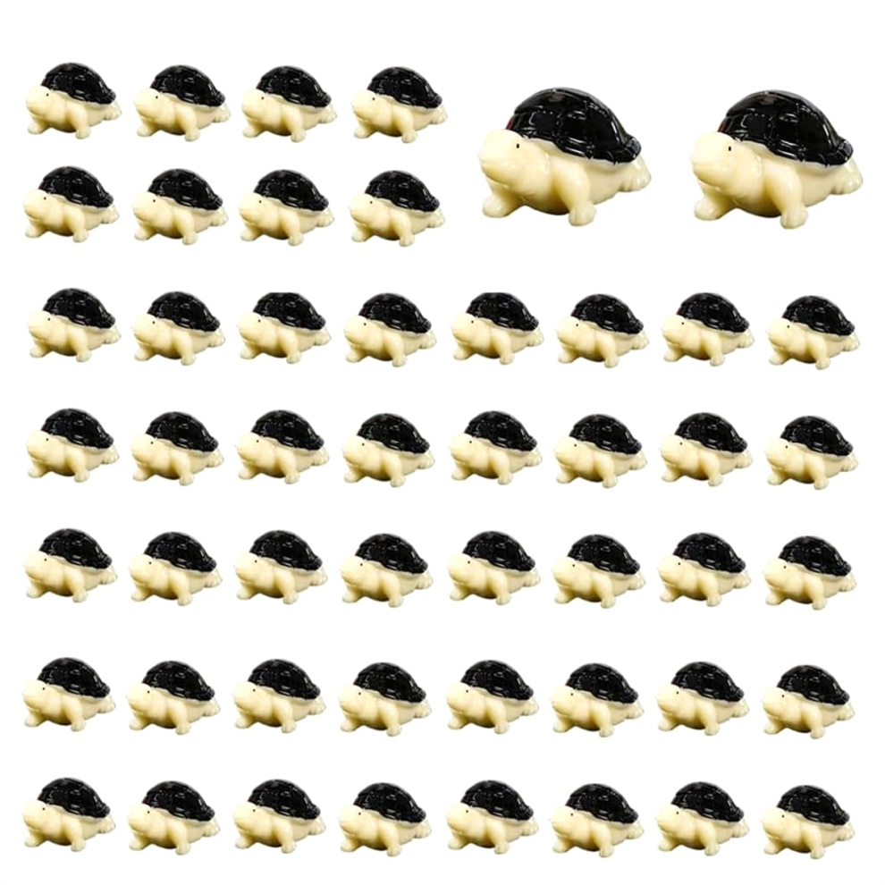 50Pcs Mini Animals Figurines Resin Tiny Animal Miniatures Wild Animal Miniature(Tortoise) Jojomino