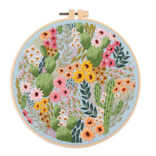 Embroidery Kit for Beginners and Embroidery Enthusiasts Includes Floral Landscape with Thread Needles,C
