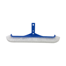 Cepillo para piscina de 18 pulgadas con cerdas de plástico en ambos lados, cepillo azul para limpieza de piscinas.