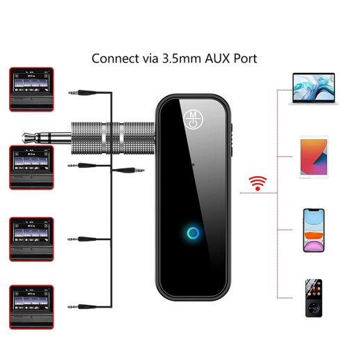 Adattatore audio Bluetooth per auto, convertitore, adattatore due in uno per telefono cellulare 2