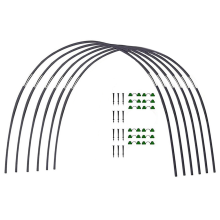 Set di serre ad arco da giardino, set di pali in fibra pieghevoli per giardinaggio, staffa per tunnel di piantagione per serre ad arco