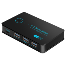 USB Switcher 2 Computers Kvm Switch USB 3.0 Switch Selector 4 Ports (3USB3.0+1 USB-C) Hub Share Devices Printer Scanner