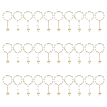 30 Stück Taufrosenkranz aus Acryl, Mini-Rosenkränze mit Engel für die Erstkommunion, Taufe, Partygeschenke