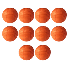 Orange Red Paper Lanterns, Diy Round Lanterns Suitable for Weddings, Shopping Malls, Schools, Outdoor Activities