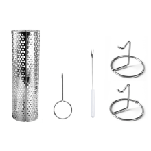 Barbecue Rollende Grillmand BBQ Net Buis Grillmand Rooster Open BBQ Grill voor Reizen Kamperen Picknick BBQ Accessoires-A