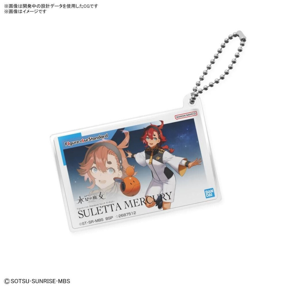 Mobile Suit Gundam The Witch From Mercury Gunpla Package Art Acrylic Ball Chain Figure Rise Standard Suletta Mercury