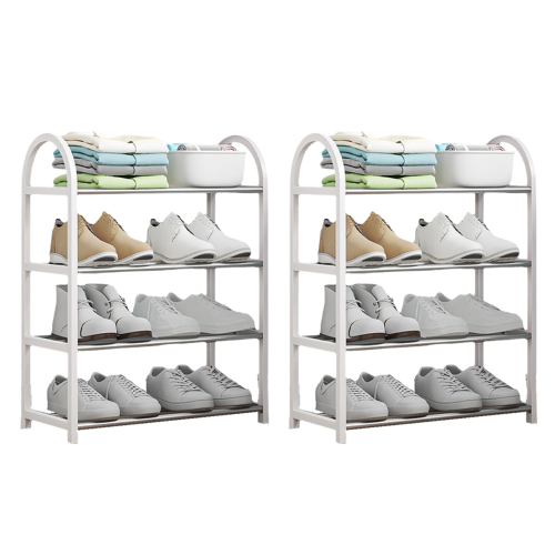 Shoe Rack, Cabinet for Entrance and Front Door 4 Tier Cabinet, Easy to Install,White