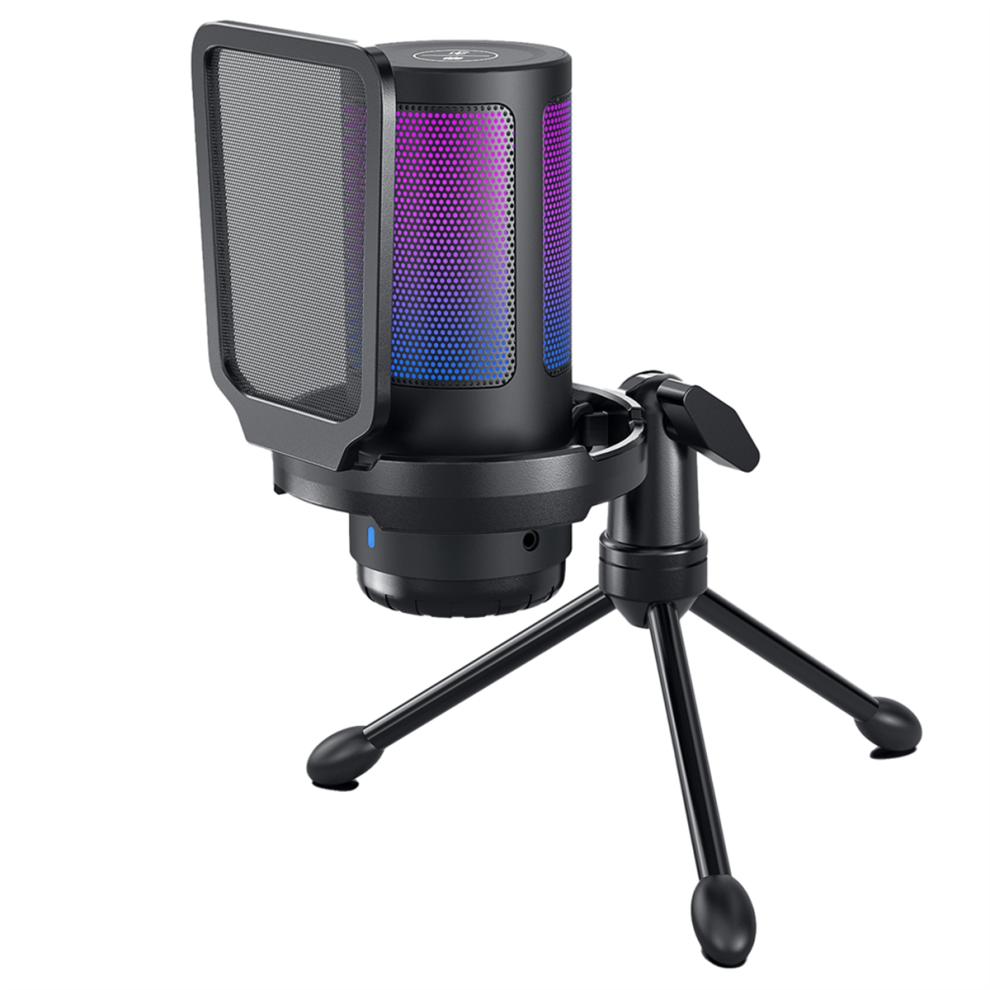 Noise Reduction Condenser Microphone With Tripod Bracket Gaming Streaming Microphone Shock Mount For Pc Computer Laptops 4852133117461
