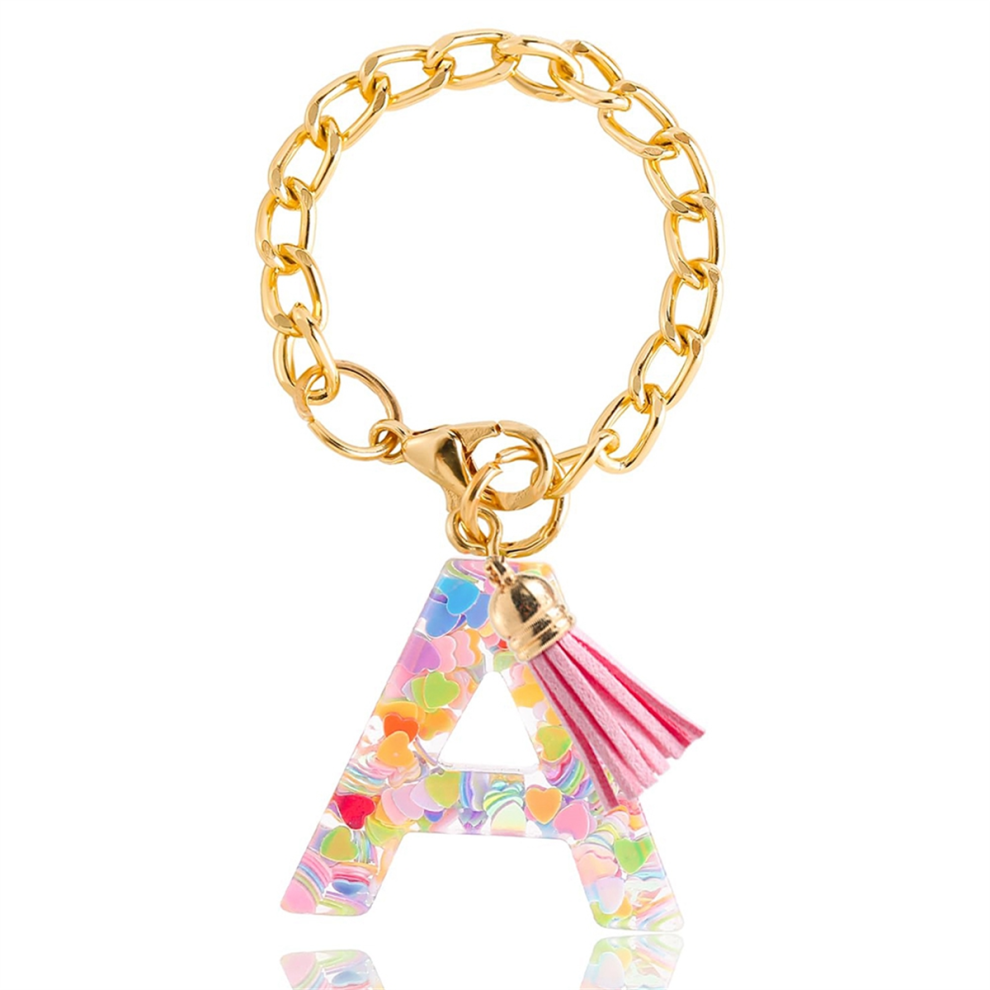 Letter Charm Accessories for Stanley-Cup 1 PCS Cute Initial Keychain Handle Charm for Stanley-Tumbler for Women Girls,A