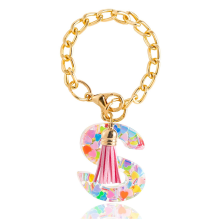 Lettercharm Accessoires voor Stanley-Cup 1 STUKS Leuke initiaal sleutelhanger handvatcharm voor Stanley-Tumbler voor vrouwen Meisjes, S