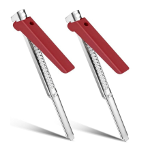 Moeiteloze pottenopeners voor artritis voor senioren, antislip flessenopener, handmatige dekselopener voor blikopeners, dekselopener rood