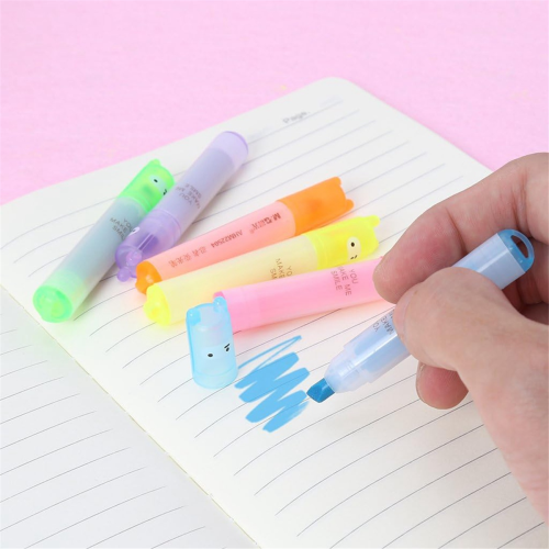 Επιστολόχαρτο γραφείου 6 τμχ Κορεατικό Creative-Highlighter Lovely Cartoon Marking Pen 2