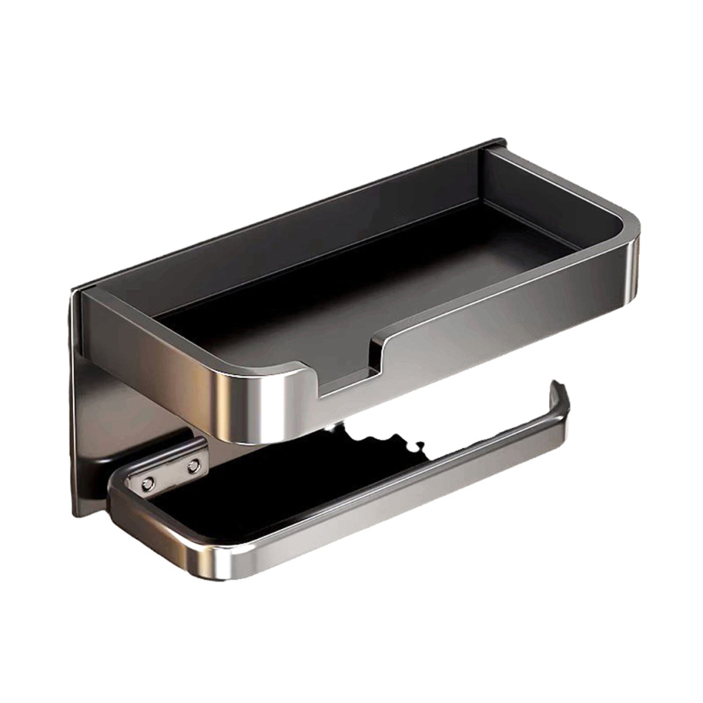 Wall Mounted Toilet Paper Holder Bathroom Rolling Paper Organizer Wall Shelves Napkin Roll Toilet Paper Towel Holder-image-OPC-PGNHWTG-NEW