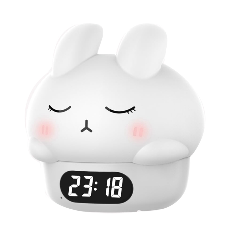 Alarm Clock, Adults And Children's Bedrooms, Features Snooze Function And Usb Charger Port, Dual Alarms Rabbit Light Jojomino
