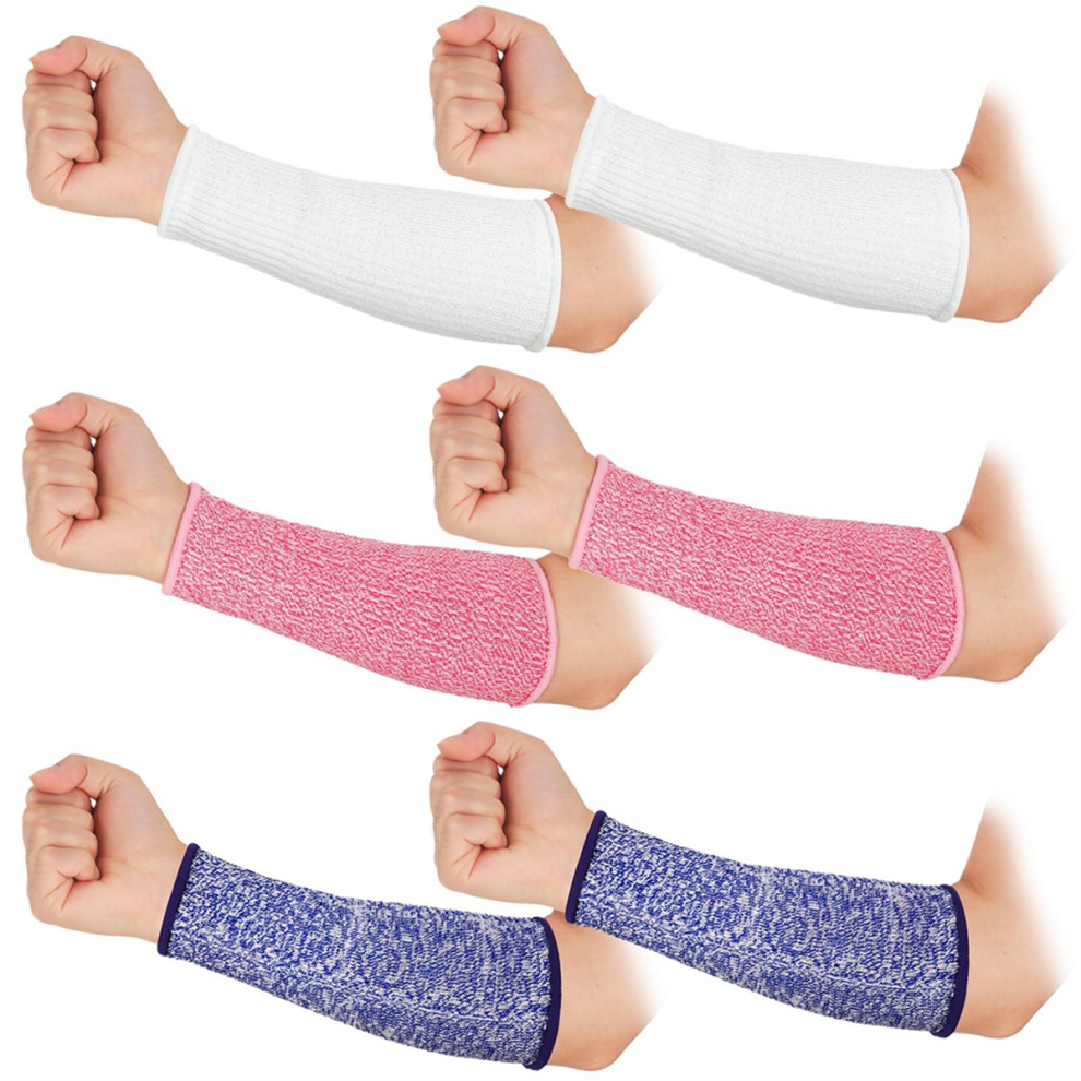 3Pairs Arm Protectors for Thin Skin and Bruising Cut Resistant Forearm Sleeve Level 5 Burn Protection