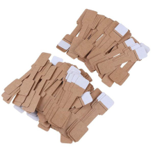 500 kpl Quadrate Tyhjä Ruskea Paperi Hintalappu Tarrat Korut Esittelykortit Tarrat Sormus Tarra Ripustuslaput 6x1,2cm