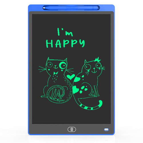 Quadro de desenho LCD de 12 polegadas adequado para brinquedos infantis, pintura, quadro de escrita eletrônico, meninos (monocromático) A