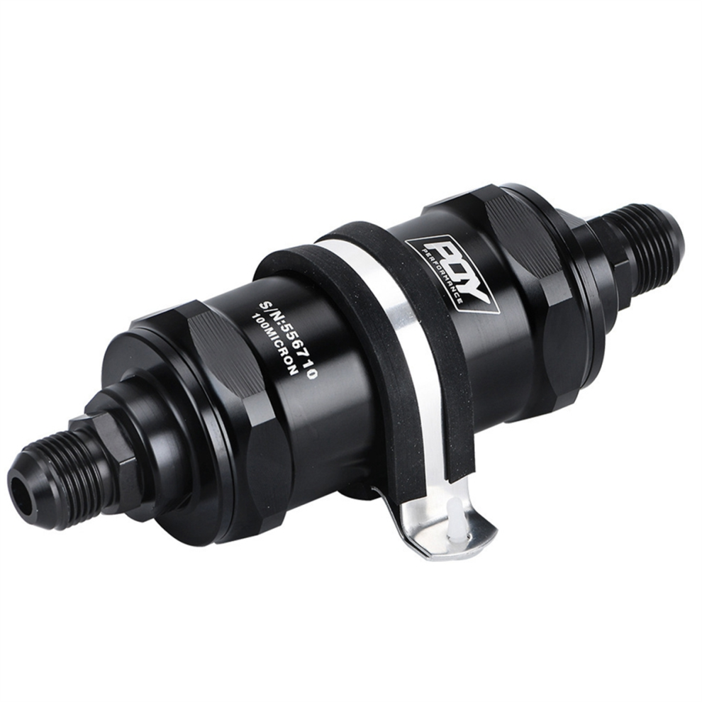 Universal Filter An10 Inline Fuel Filter E85 Ethanol With 100Î¼M (0.1Mm) Stainless Steel Element Black 4851067613063