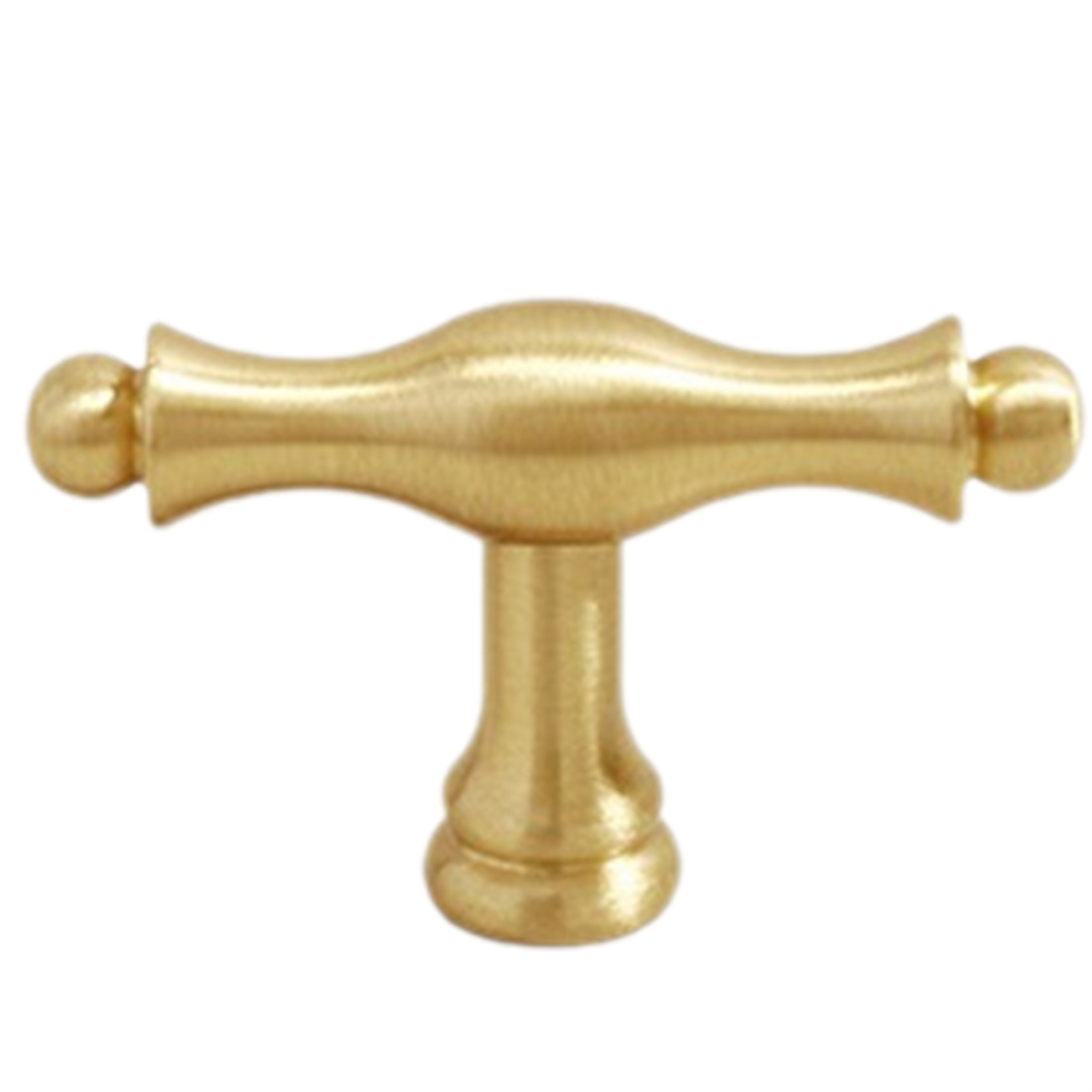 French Light Luxury Brass Drawer Handles Furniture Hardware Kitchen Cabinet Gold Handles,T Single Hole-image-OPC-PGNJ55H-NEW