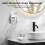 Automatic Soap Dispenser Touchless,4-Level Adjustable Foaming Hand Soap Dispenser, Auto Soap Dispenser Wall Mount,White 6