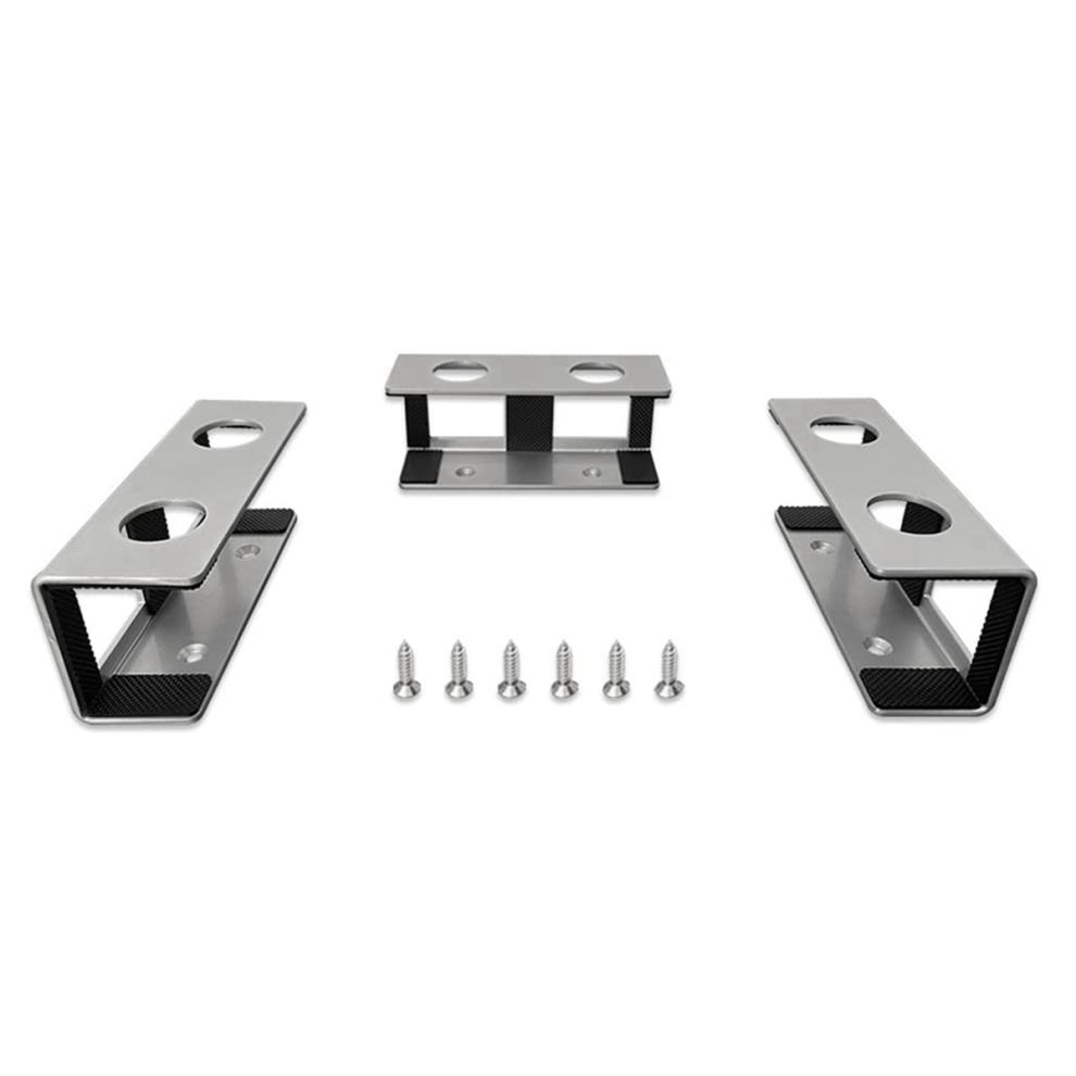 Under Desk Laptop Stand, Metal Under Desk Shelf Holder For Laptop, Keyboard With Anti-Scratch Silicone (Silver) Silver 4851067624021