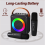 Multifunctionele Bluetooth audio draagbare microfoon kleurrijke LED sfeerlamp thuis karaoke luidspreker 2 microfoons 7