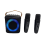 Multifunctionele Bluetooth audio draagbare microfoon kleurrijke LED sfeerlamp thuis karaoke luidspreker 2 microfoons 1