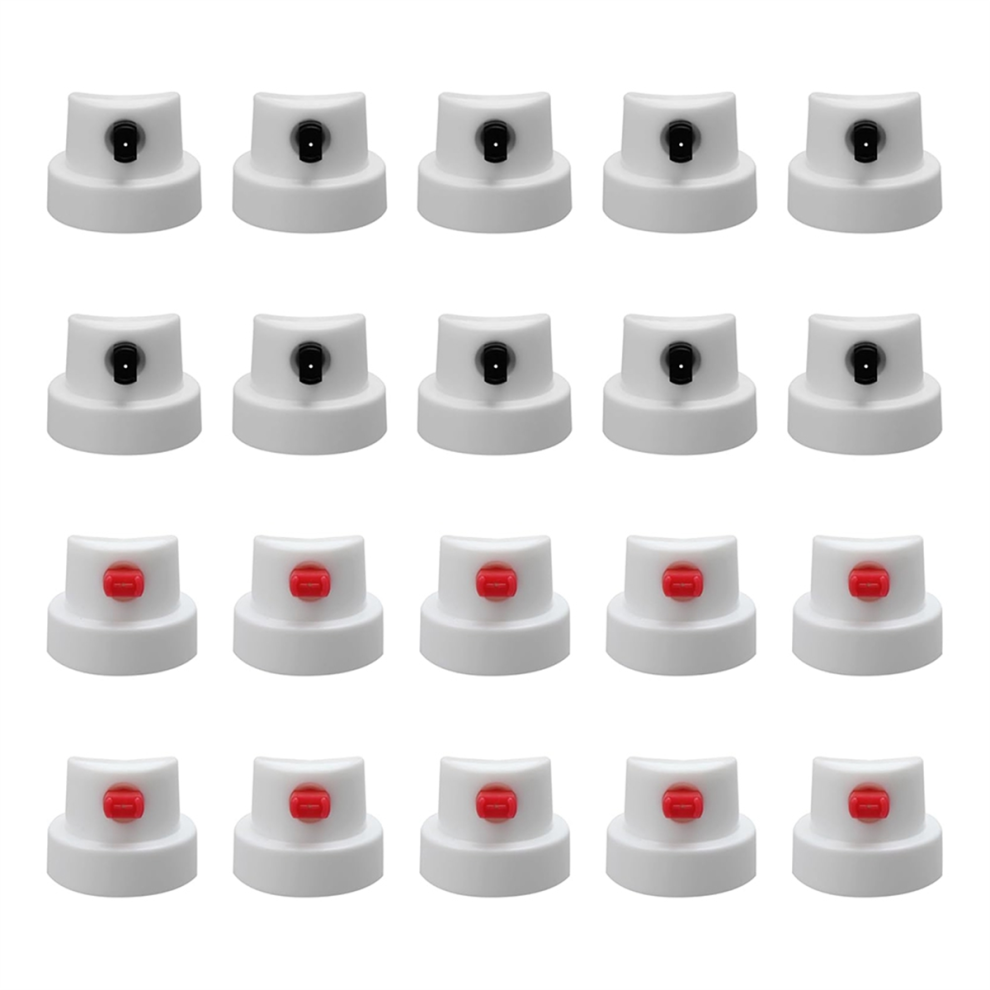 Jojomino Spray-Paint Caps Fit Female Cans,Flat Jet Caps Spray-Can Nozzle-Calligraphy Spray-Paint Nozzles Spray-Paint Tips-20Pcs