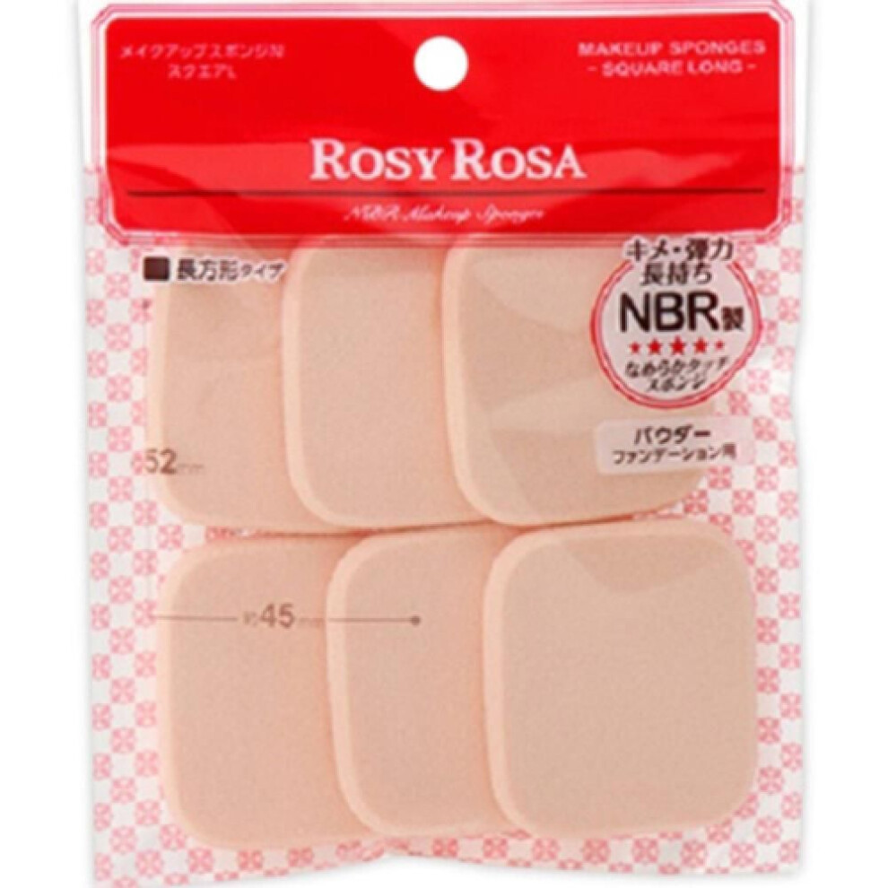 Rosy Rosa Makeup SpoNge N Square L 6p