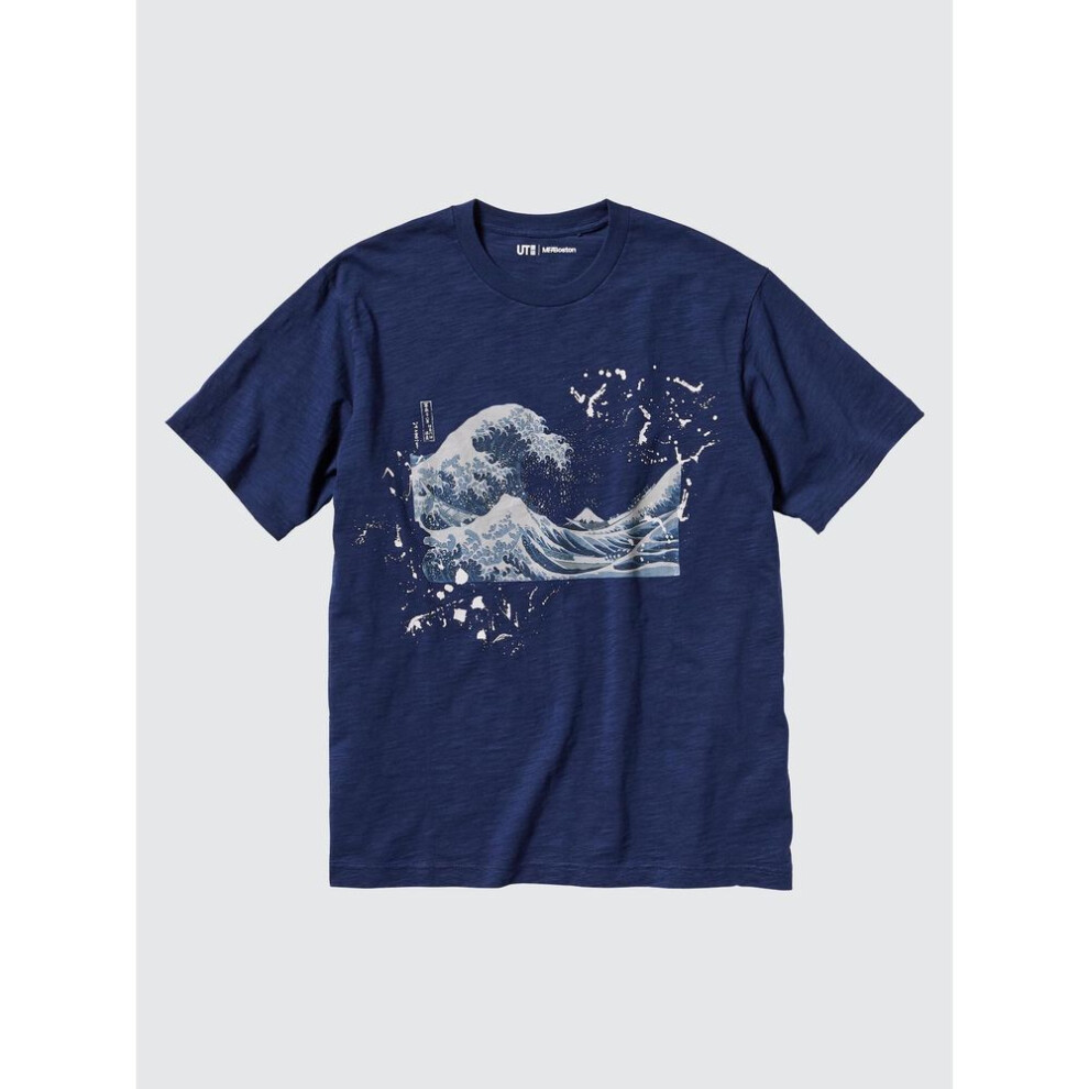 (69 NAVY/3XL) Uniqlo Japan Hokusai Art Of Water Ut Graphic T Shirt  Short Sleeve  Regular Fit