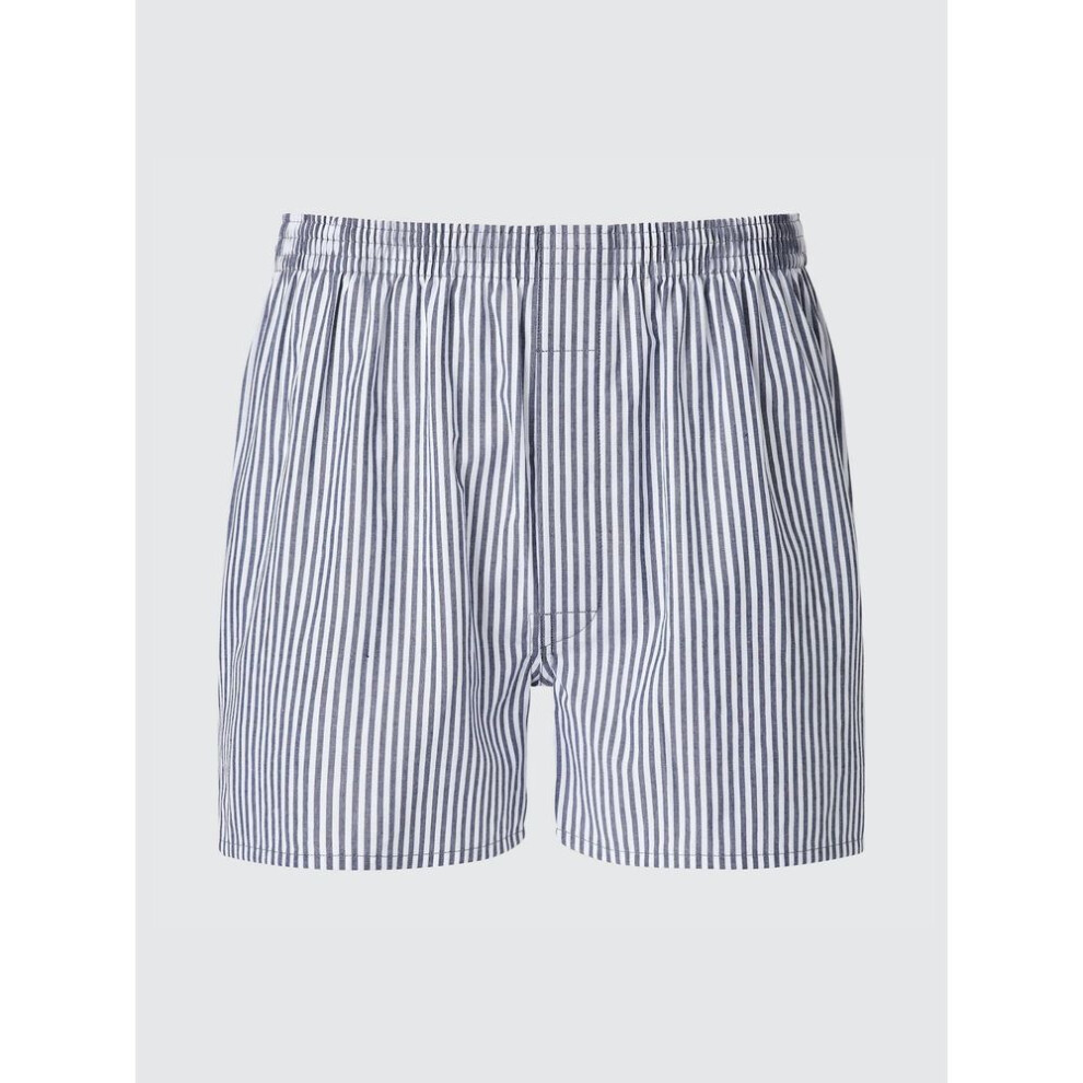 (68 BLUE/M) Uniqlo Japan London Stripe Trunks  Open Front