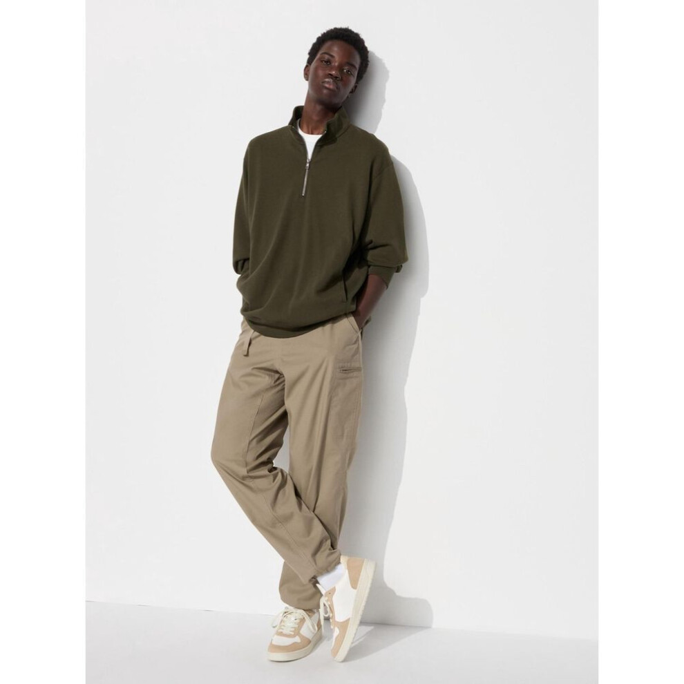 (31 BEIGE/XS) Uniqlo Japan Heattech Warm Easy Pants
