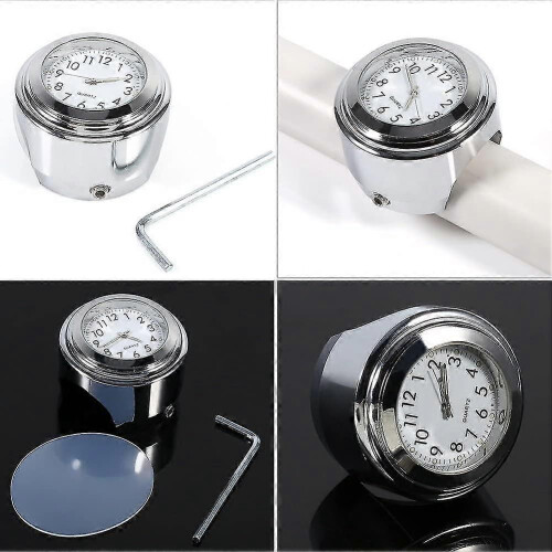 Motorcycle Handlebar Thermometer, 7/8" Water Resistant Temperature Dial Indicator 2