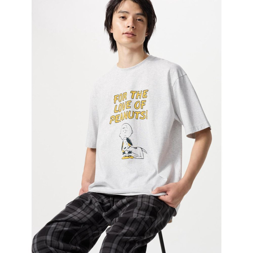 (03 GRAY/4XL) Uniqlo Japan Peanuts Ut Oversized Fit