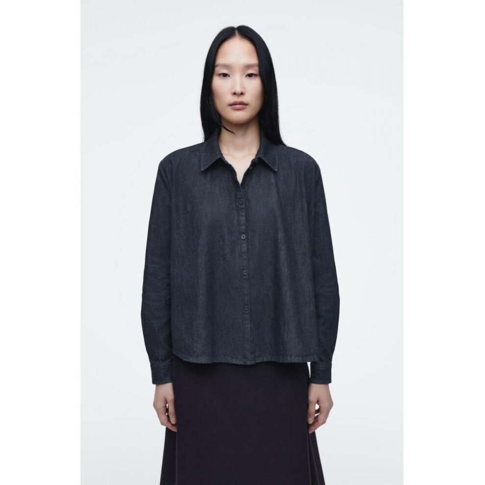 (Indigo/42) Cos Japan Flared Denim Shirt