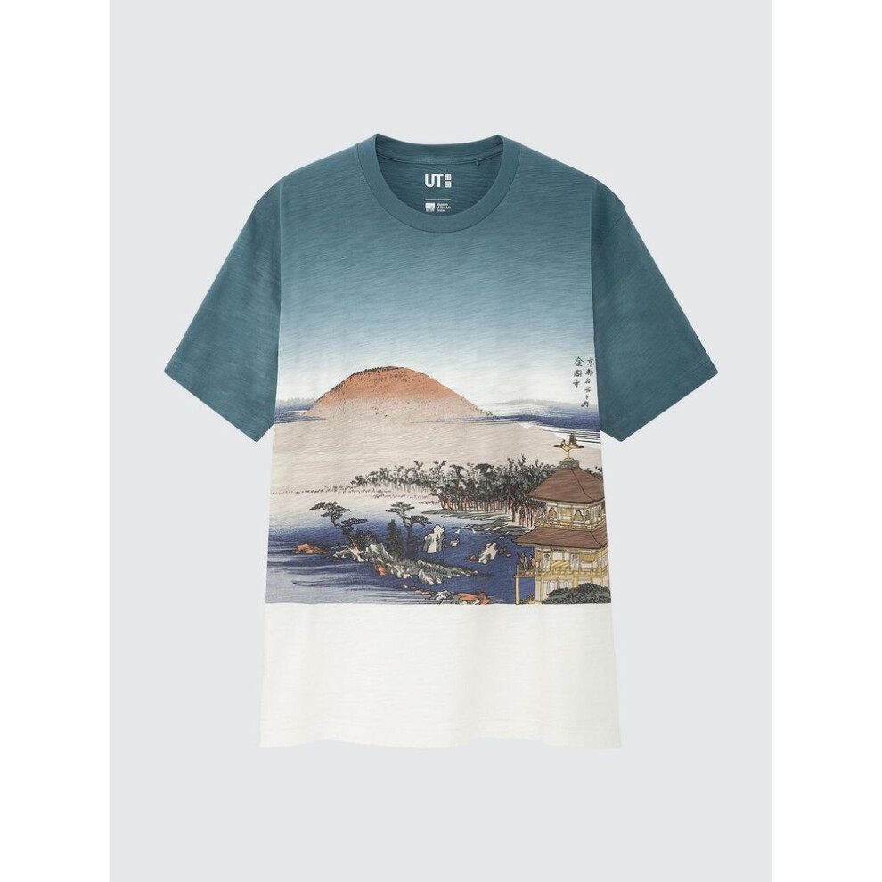(64 BLUE/S) Uniqlo Japan Ukiyo E Ut  Graphic T Shirt  Short Sleeve