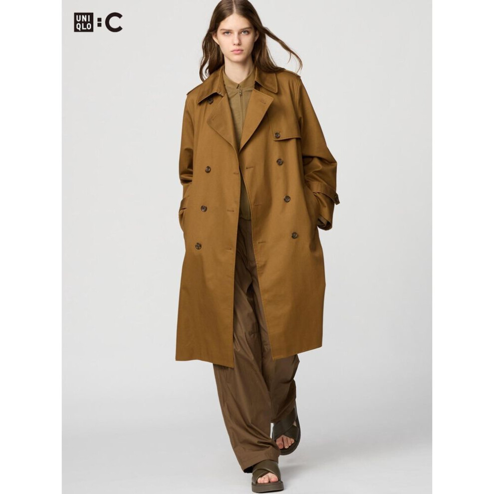 (34 BROWN/L) Uniqlo Japan Trench Coat