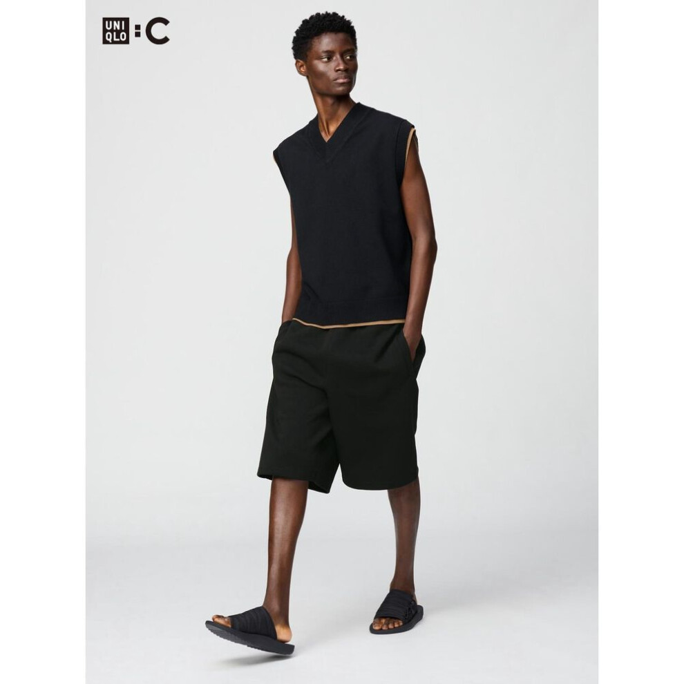 (09 BLACK/XL) Uniqlo Japan Sweat Wide Shorts