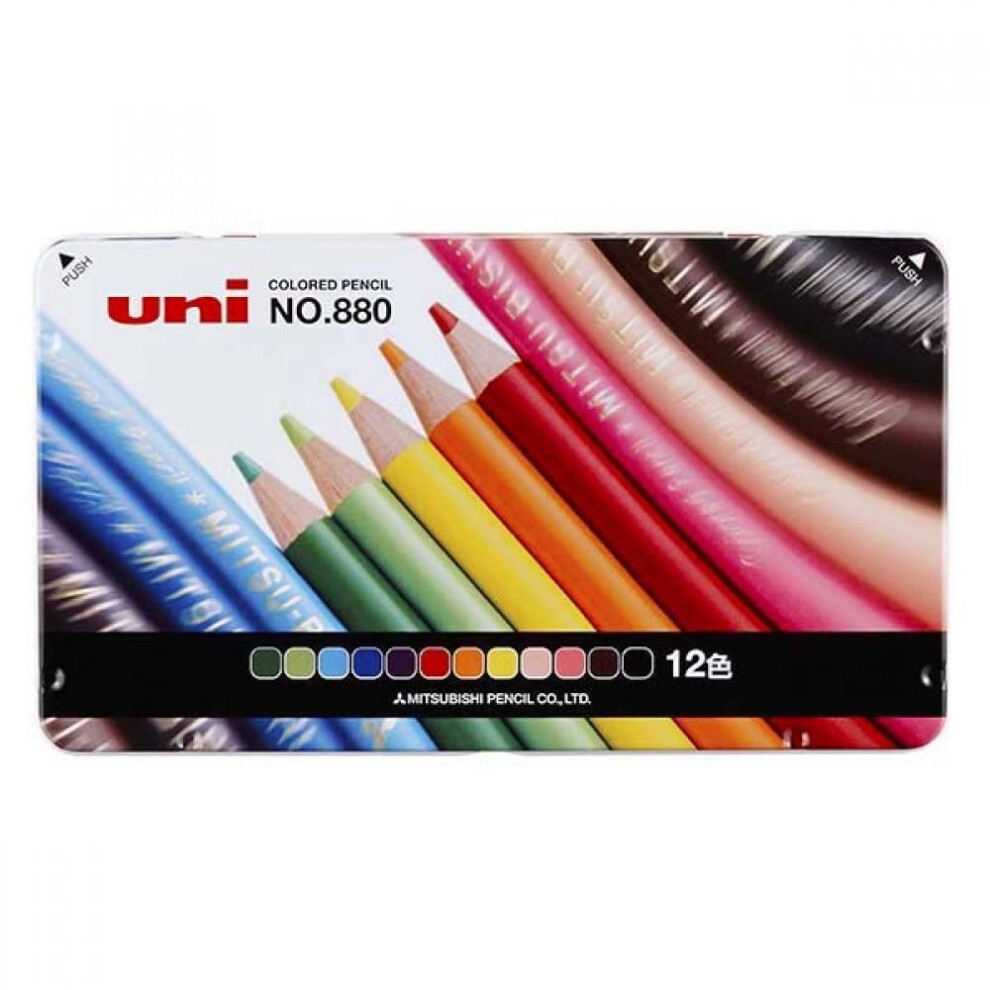 Mitsubishi Pencils  Colored Pencils  8800  12 Colors