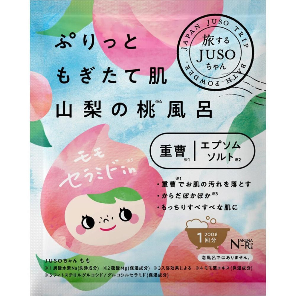 Dr NAKUNA-RE JUSO BATH POWDER (peach) 30g Individual packets general Package Add 1 sachet (30g) of this product to bath water (200L) and stir well bef