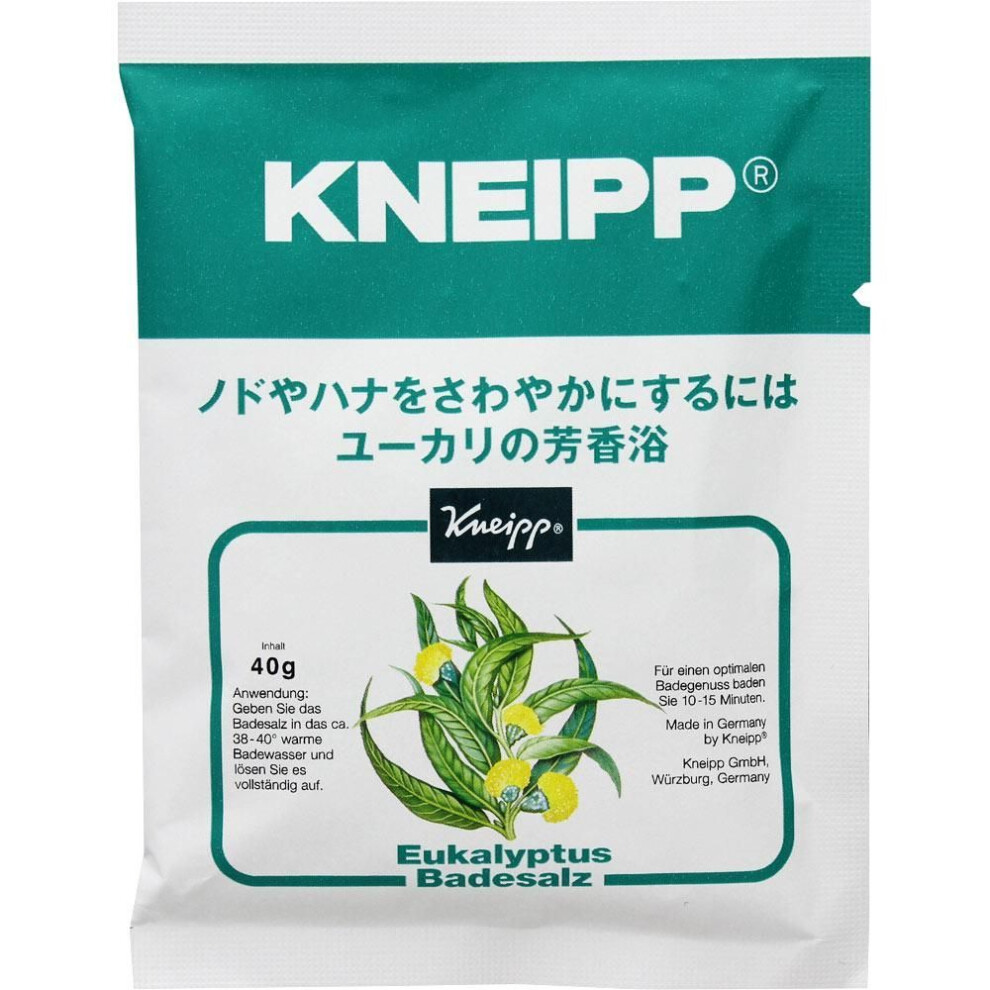 Kneipp Bath Salt Eucalyptus 40g (quasi-drug) Individual Packets General Package Dissolve 1 Packet (40g) Of Bath Salt In 200ml Of Bath Water And Stir W